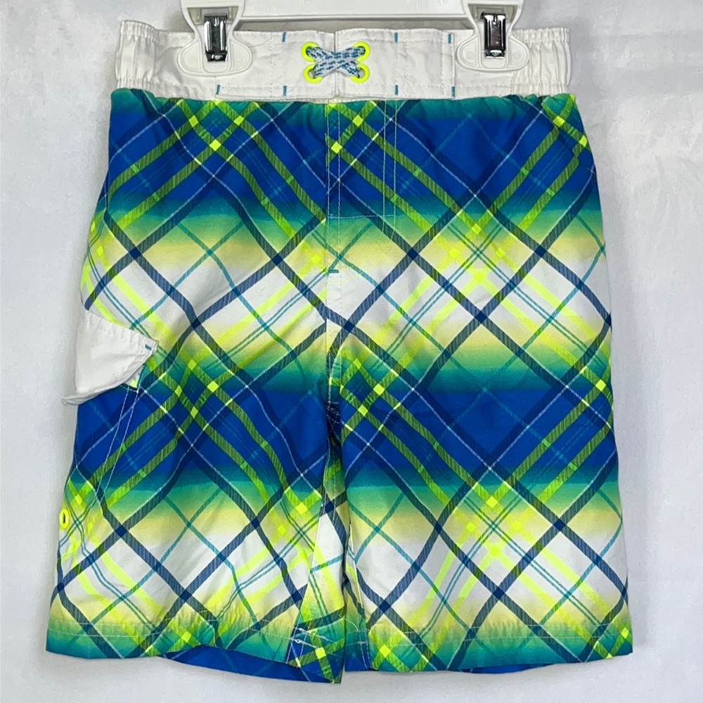 OP Blue Yellow Green Swim Trunks